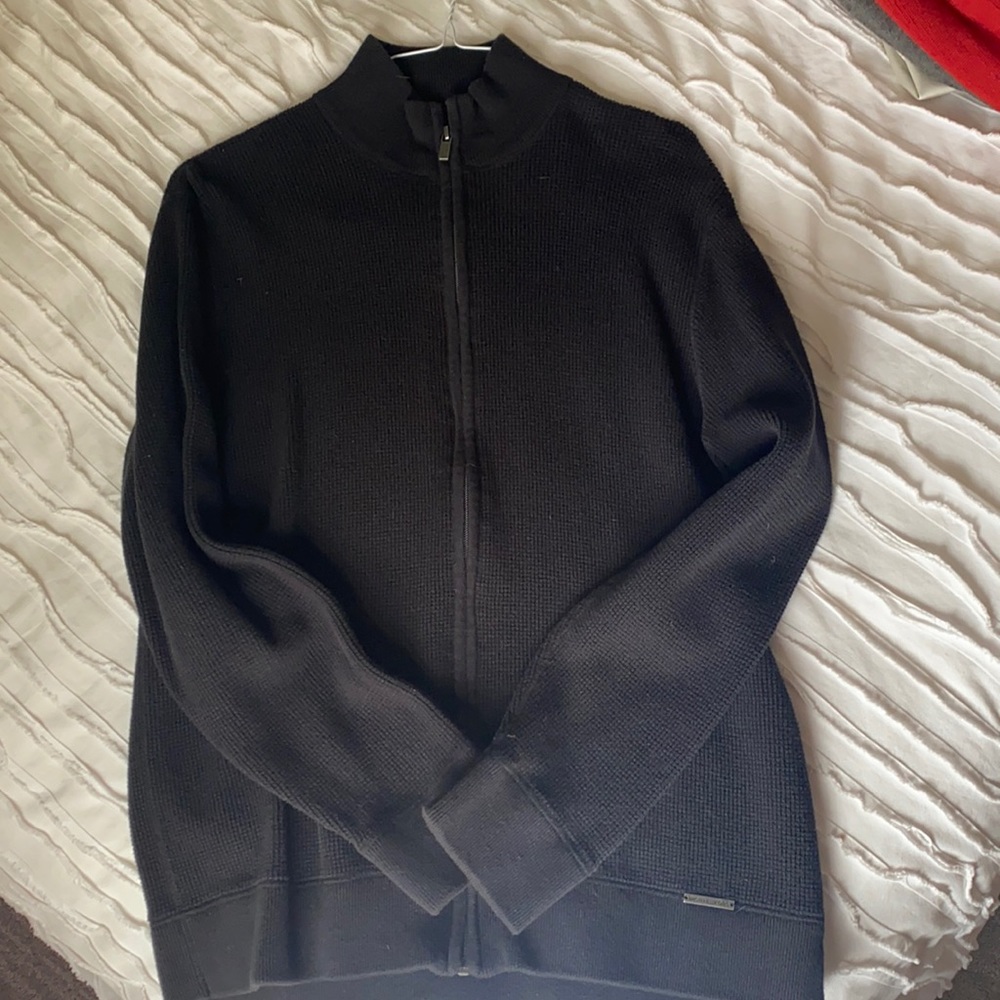 Black zip up sweater